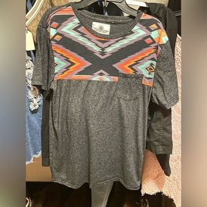 EUC Aztec print T-shirt with front pocket